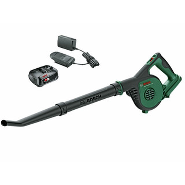 Bosch UniversalLeafBlower 18V-130 accubladblazer 18 V | 68 m/s | Koolborstel | 1 x 2,5 Ah-accu + lader | In een kartonnen doos