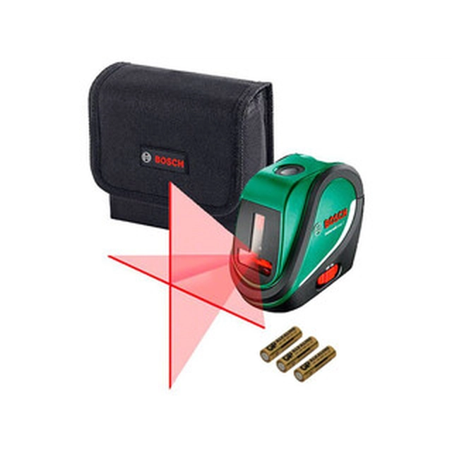 Bosch UniversalLevel 2 Rdeči točkovni in linijski laser Razpon: 0 - 10 m | 3 x element | V kartonski škatli