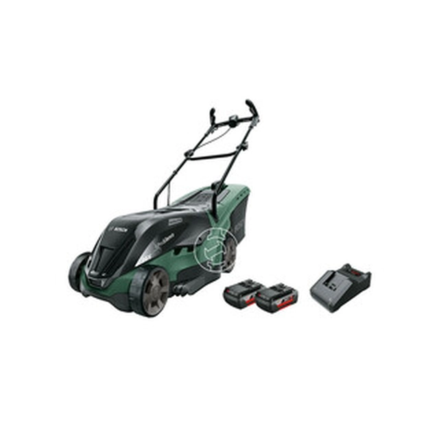 Bosch UniversalRotak 36-560 cordless lawnmower 36 V | 360 mm | 560 m² | Carbon brush | 2 x 2 Ah battery + charger