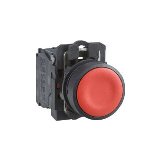 Botão de controle Schneider Electric 22mm vermelho com retorno por mola 1R (XB5AA42)