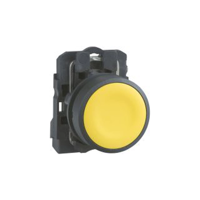 Botón de control Schneider Electric 22mm amarillo con retorno por resorte 1Z (XB5AA51)