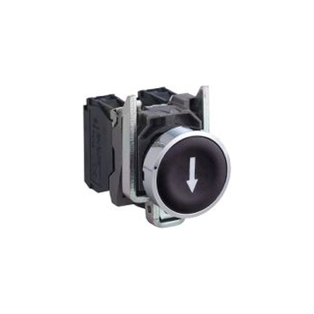 Botón de control Schneider Electric 22mm negro con retorno por resorte 1Z (XB4BA3351)