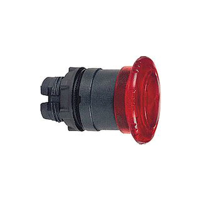 Botón de seguridad Schneider Electric accionado rojo por rotación con retroiluminación (ZB5AW743)