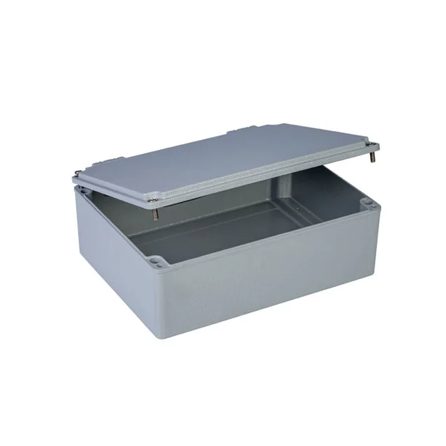 Box 350x190x90mm kopplingsdosa i aluminium med dörr - gångjärn IP67 IK09