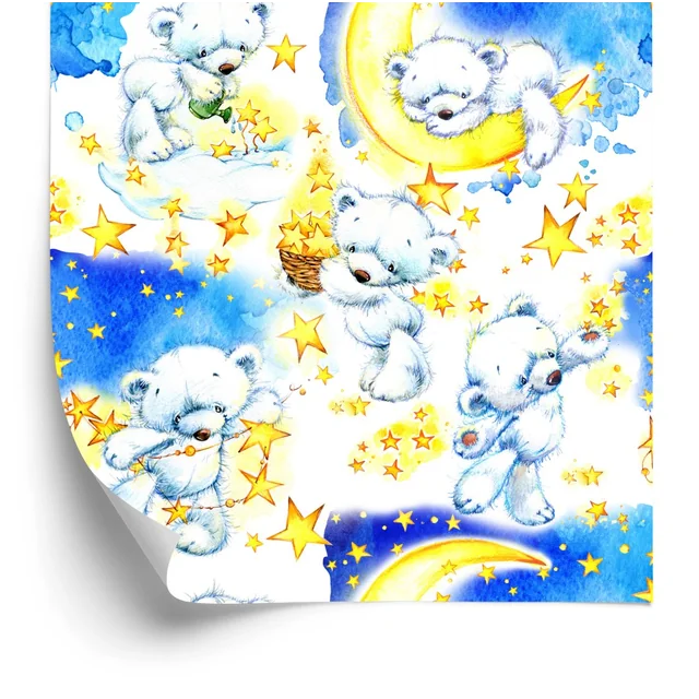 Boy Wallpaper Bears Stars Moons