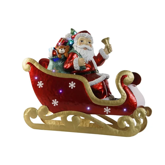 Božični okraski Home ESPRIT Rdeča Večbarvna Santa Claus 64 x 26 x 60 cm