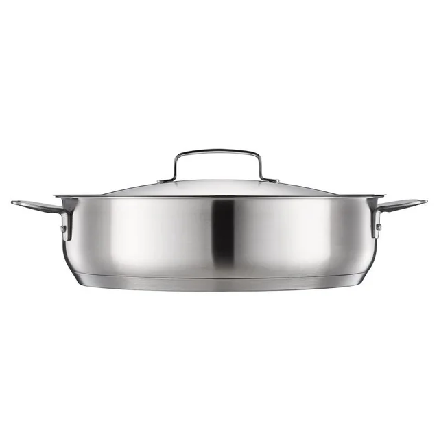 Braadpan 28 cm Geheel staal met deksel 1064749