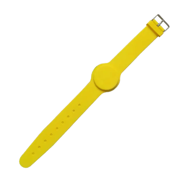 Bracelet de proximité MIFARE (13.56MHz), silicone jaune CSW-MF13-Y