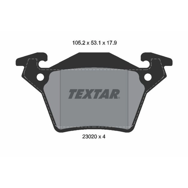 Brake Pad Set, disc brake TEXTAR 2302001