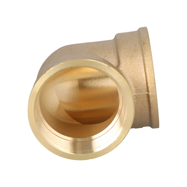 Brass elbow 6/4" screw-nut yellow