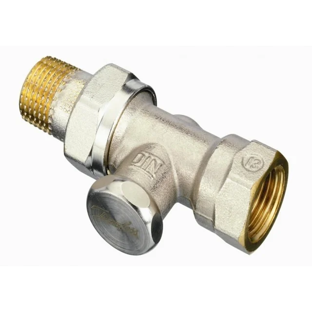 Brass shut-off valve RLV-S DN10 3/8" for side and bottom radiators