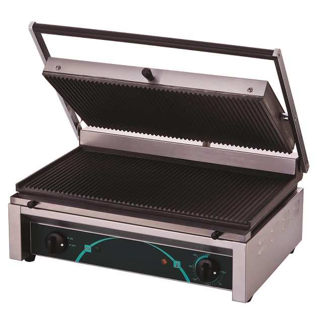 Bred panini kontaktgrill RN 102 2 rillede plader