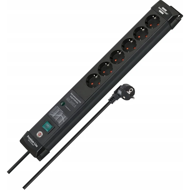 Brennenstuhl power strip Brennenstuhl Premium-Line ÜSS 6fach schwarz *DE*