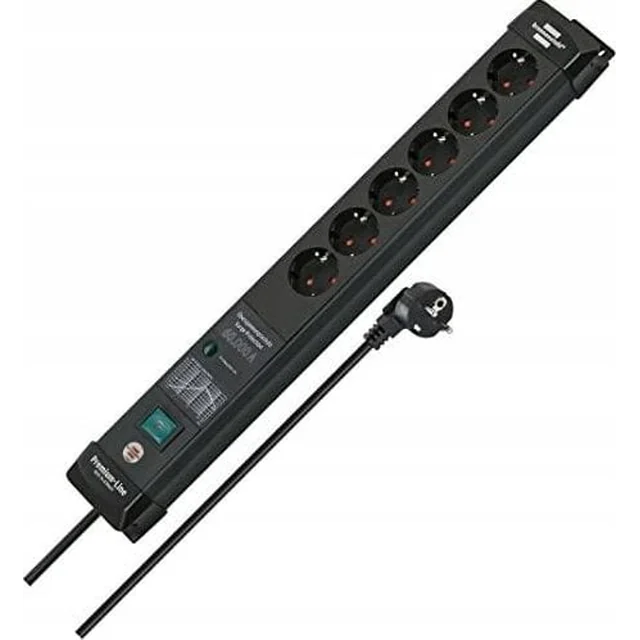 Brennenstuhl power strip Brennenstuhl Premium-Line ÜSS 6fach schwarz *DE*