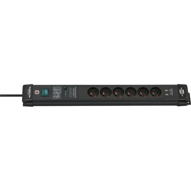 Brennenstuhl Premium-Line surge protection power strip 6 sockets 3 m black (1951164603)