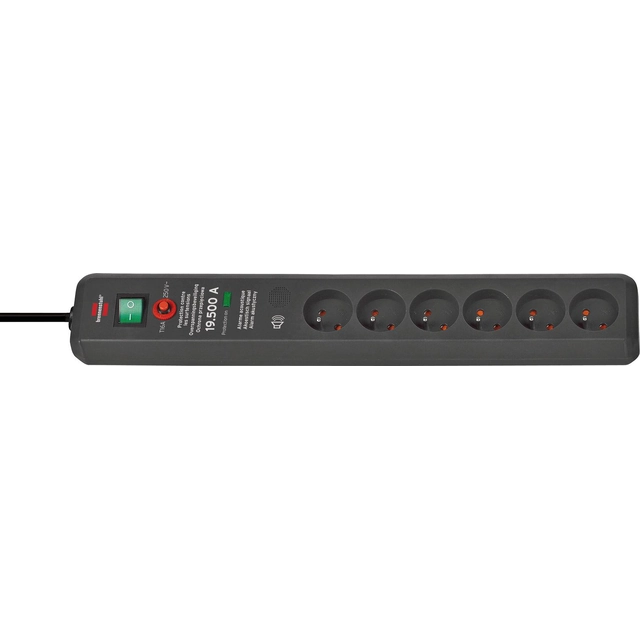 Brennenstuhl Secure-Tec surge protection power strip 6 sockets 3 m black (1441060000)