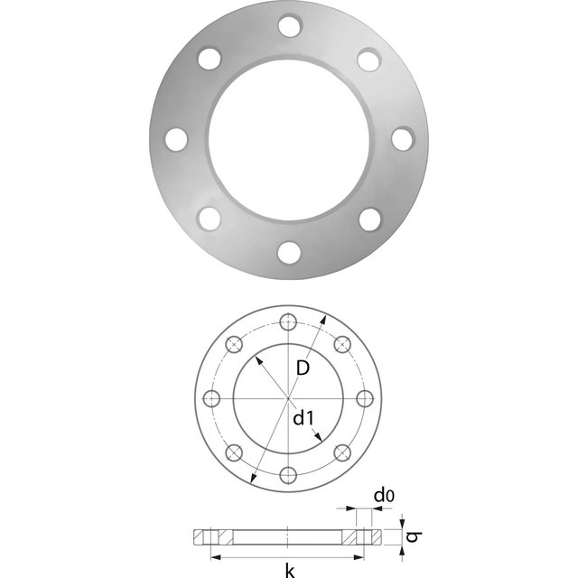 Brida de acero PN16 50