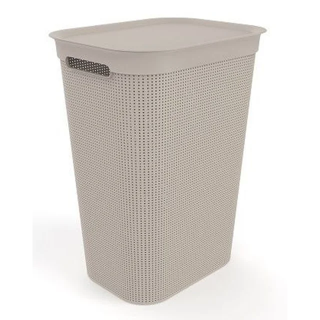 BRISEN laundry basket 50 L, plastic, cappuccino