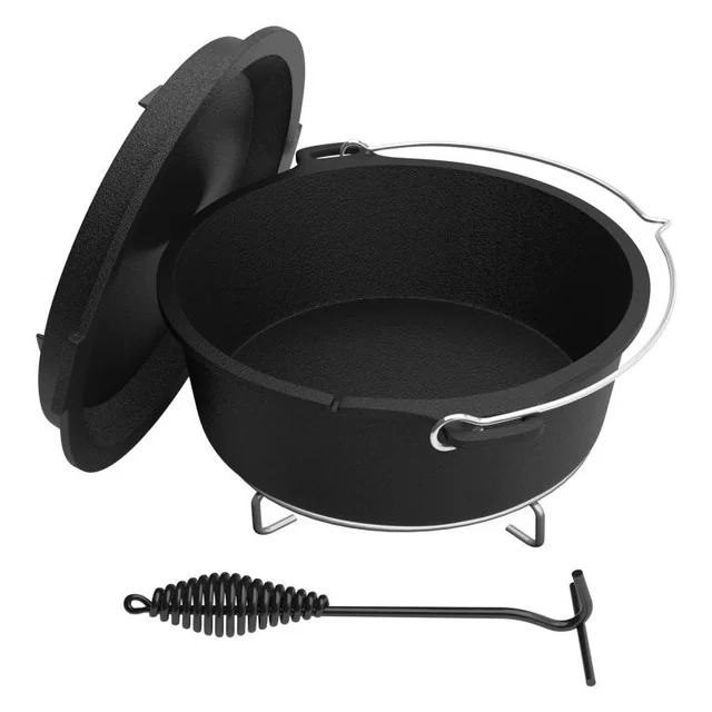 Broil-master® ketaus puodas su kojelėmis, su 13 L padu