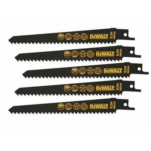 Brzeszczot DeWalt do drewna 152 mm 5 szt