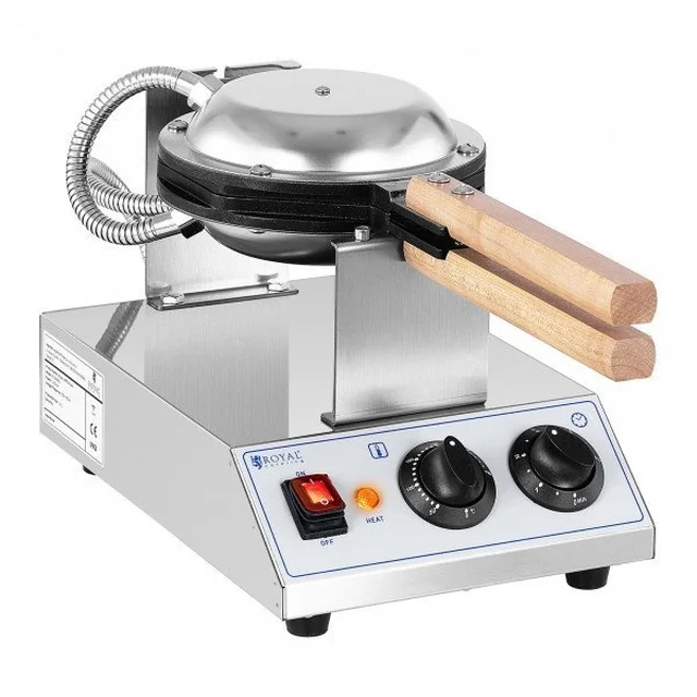 Bubble waffle pekač - 1415 W - 50-250°C - časovnik: 0-5 min ROYAL CATERING 10012044 RC-BWM01