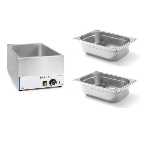 Bufet electric Bain Marie împărțit în 2 Recipiente Hendi 238905