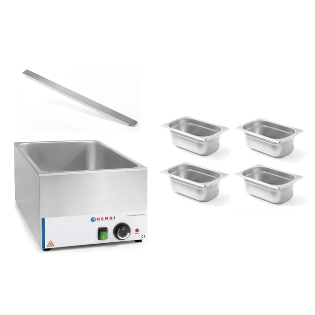 Bufet electric Bain Marie împărțit în containere 4 + Hendi 238905