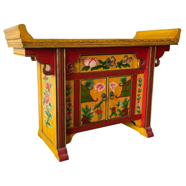 Buffet Alexandra House Living Yellow Wood Bois d'orme 35 x 64 x 100 cm