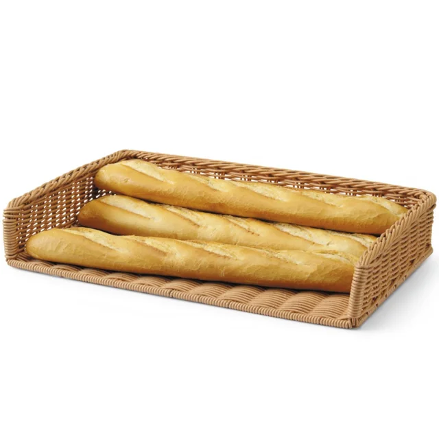 Buffet-Ausstellungskorb für Baguettes und Brot aus Polyrattan 595 x 395 x 105 mm