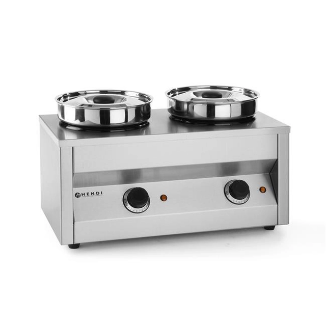 Buffet Professionnel Bain-Marie 2 Conteneurs 4,2l Hendi 201206