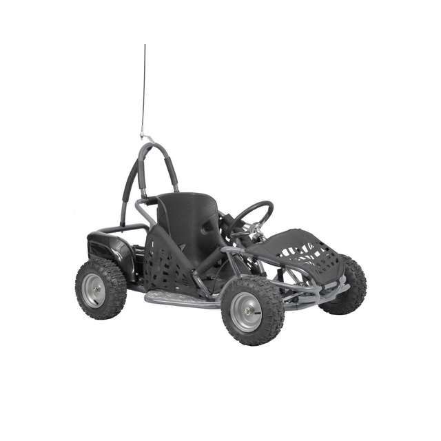 Buggy électrique sur batterie HECHT 54812 Silver, moteur 500 W, capacité de charge maximale 80 kg, 138 x 83 cm, vitesse maximale 35 km/h