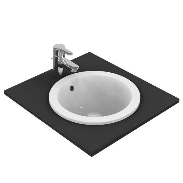 Built-in Ideal Standard Connect washbasin, Round, on the table, 38x38 cm