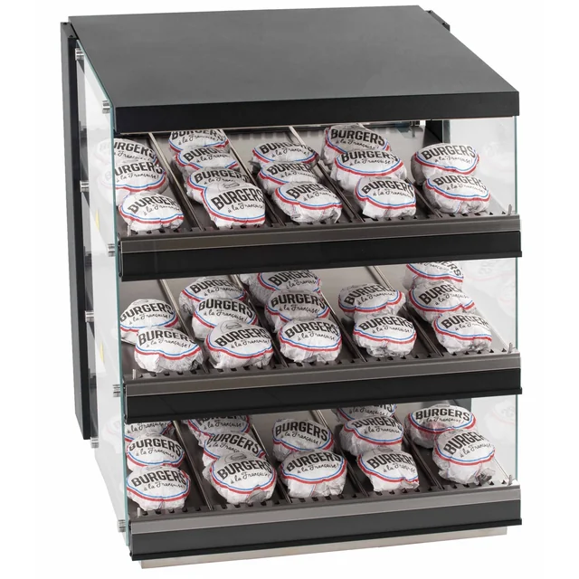 Burger warmer | warming display | three shelves | 1,74 kW | 800x739x952 mm | RQBIN803