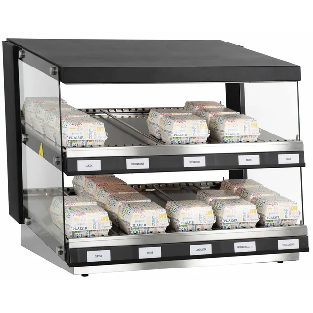 Burger warmer | warming display | two shelves | 1,16 kW | 800x640x685 mm | RQBIN