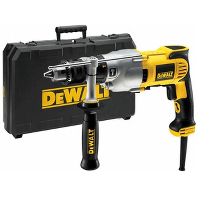 Burghiu electric DeWalt D21570K-QS cu mandrina 230 V | 1300 W | 0 - 1250 RPM/0 - 3500 RPM | Mandrina 1,5 - 16 mm | În metal 16 mm | Într-o valiză