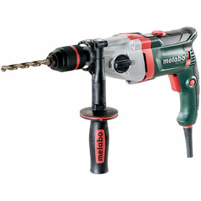 Burghiu electric Metabo BEV 1300-2 cu mandrina 230 V | 1300 W | 0 - 1100 RPM/0 - 3100 RPM | Mandrina 1,5 - 13 mm | În metal 16 mm | Într-o cutie de carton