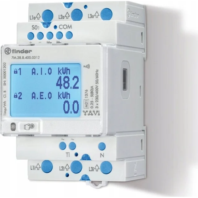 Buscador Dwukierunkowy trójfazowy licznik energii MID 80A M-BUS NFC 7M.38.8.400.0312