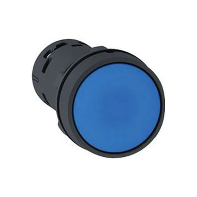 Buton de comandă Schneider Electric 22mm albastru cu revenire cu arc 1Z 1R (XB7NA65)