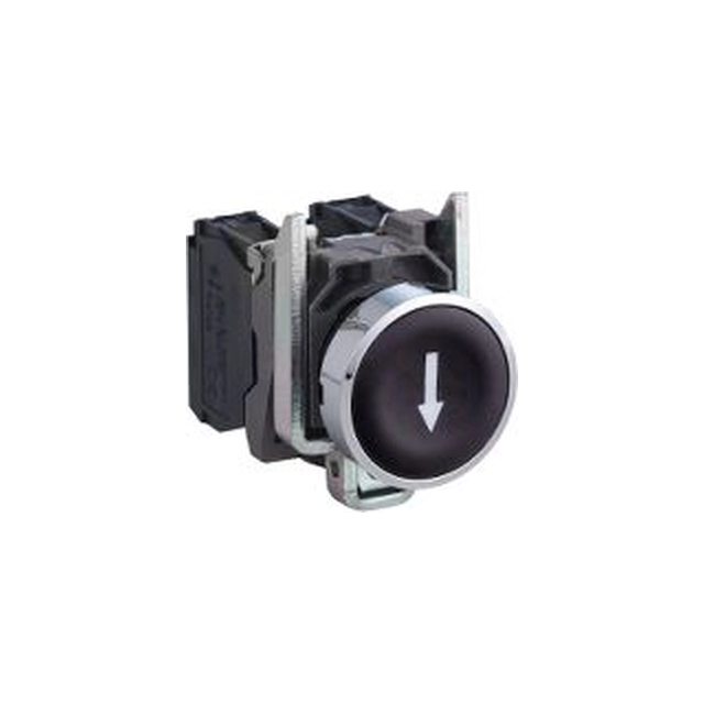 Buton de comandă Schneider Electric 22mm negru cu revenire cu arc 1Z (XB4BA3351)