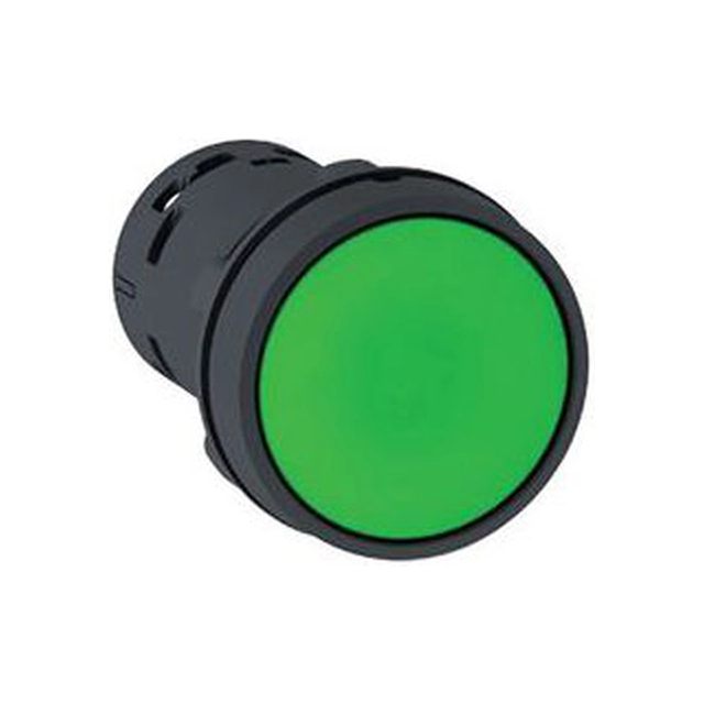 Buton de comandă Schneider Electric 22mm verde cu revenire cu arc 1Z 1R (XB7NA35)