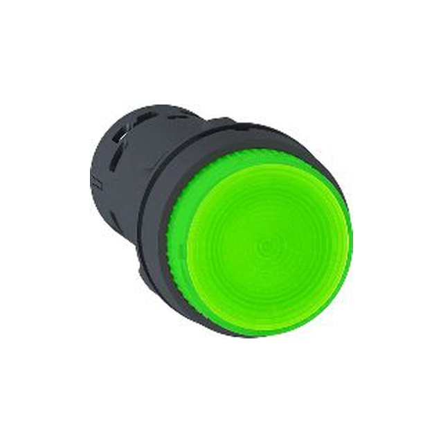 Buton de comandă Schneider Electric 22mm verde cu revenire prin arc cu iluminare din spate 1Z (XB7NW33B1)