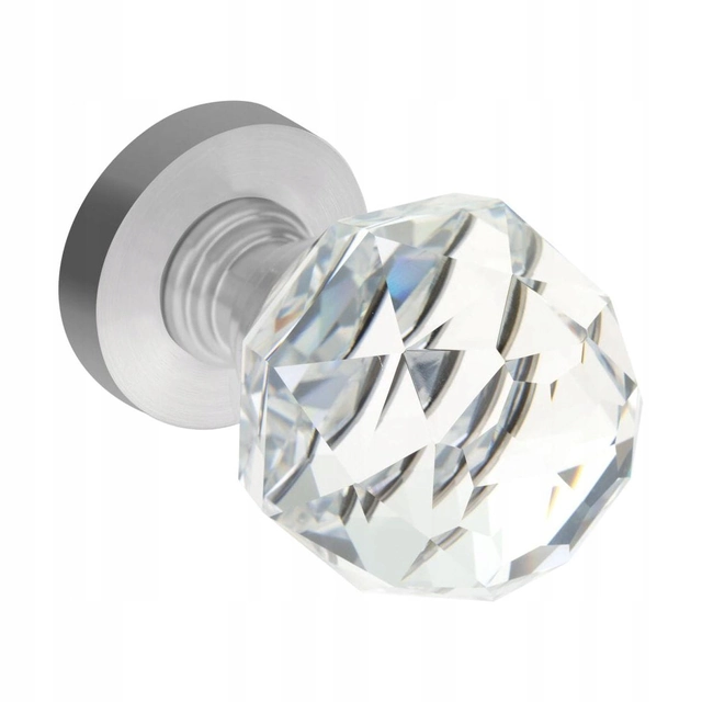 BUTON DECORATIVO CRISTAL CERCUL TRANSPARENT