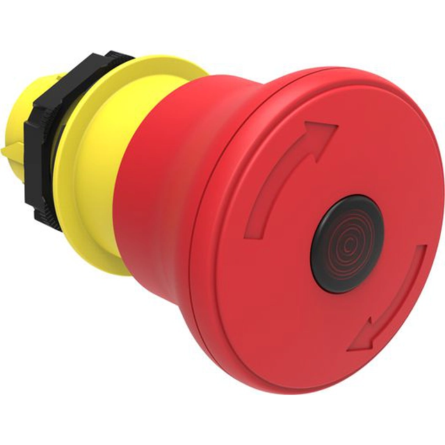 Бутонът Lovato Electric Safety се задвижва в червено чрез въртене с подсветка (LPCBL6644)