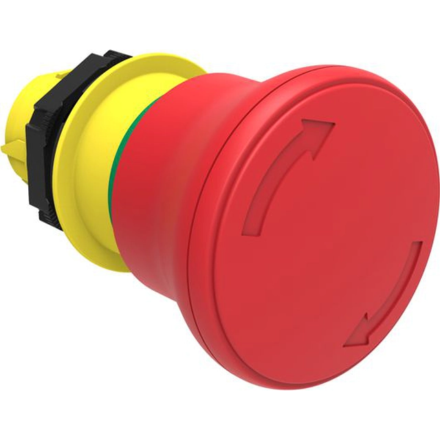 Butonul de siguranță Lovato Electric se acționează roșu prin rotire fără iluminare de fundal (LPCB6644)