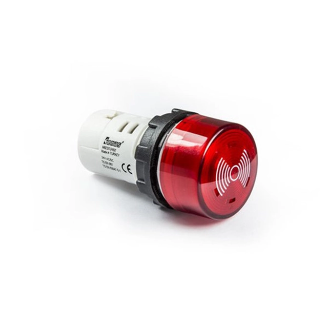 buzzer, monobloc,24V AC DC,90db, lumineux, rouge T0-MBZS024S