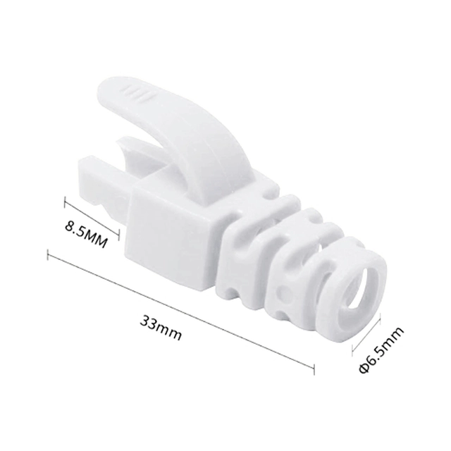 Βύσμα χιτώνιο RJ45 alb'100 τεμ. RJ45-CAP-WH