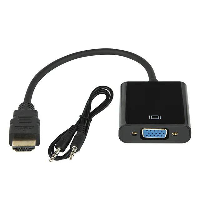 Βύσμα HDMI-πρίζα VGA+μετάβαση υποδοχής