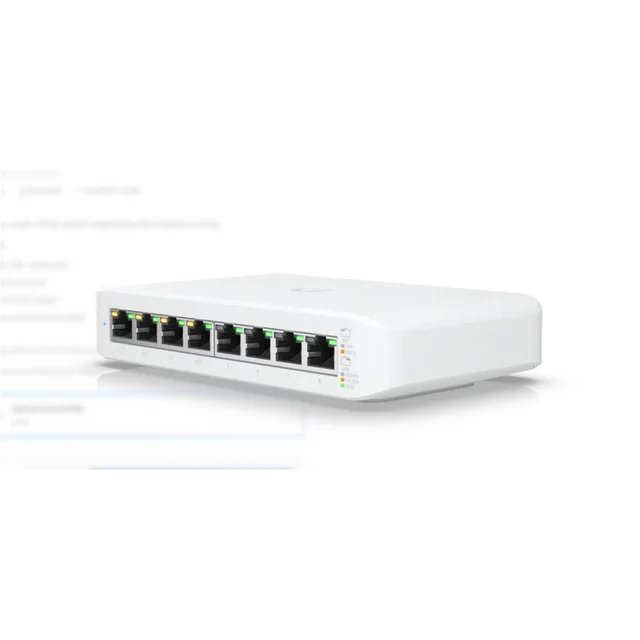 Byt 8 UniFi-portar 8 Gbps 4 PoE-portar med Ubiquiti-hantering - USW-LITE-8-POE