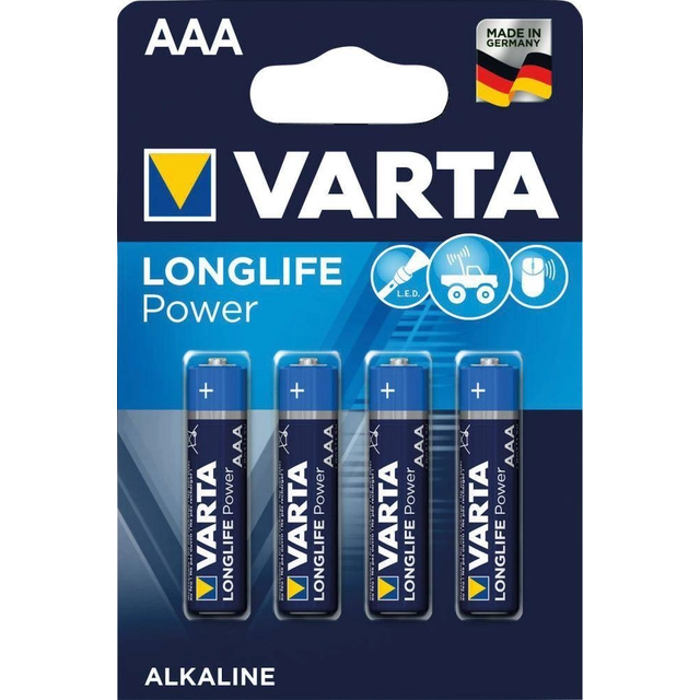 LONGLIFE Power AAA baterie, 4 ks. V blistru VARTA