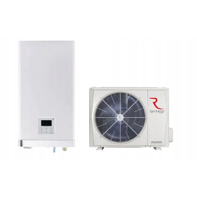 Rotenso Aquami Split heat pump 8 kW from hand